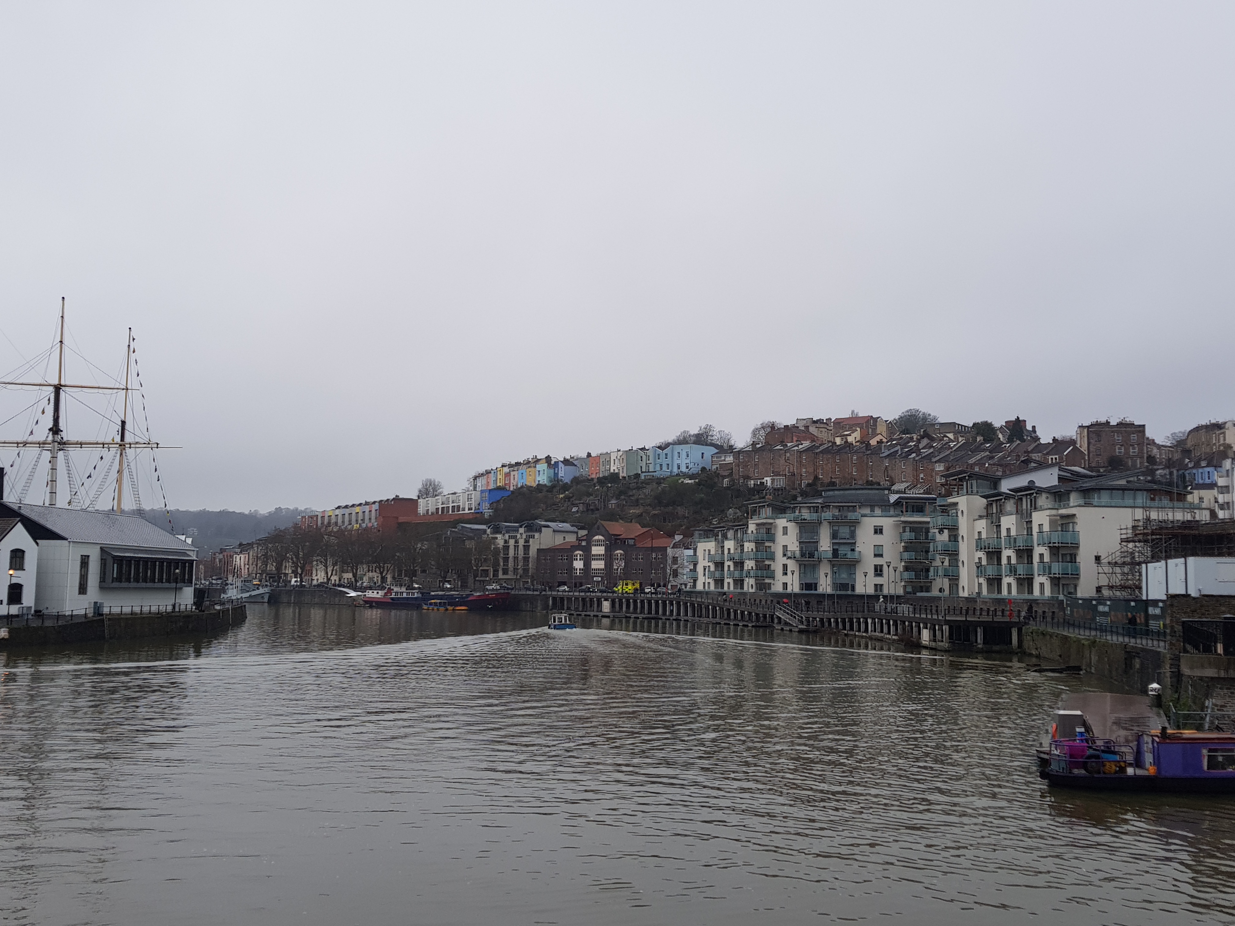 Bristol Harbour - a beautiful backdrop for a run, even in bad weather